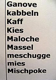 Jiddische Utdr&uuml;ck, de h&uuml;&uuml;t noch beg&auml;ng s&uuml;nd