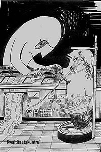 Qualit&auml;&auml;tskuntrull. Teknen vun Rudi Witzke. Klick op to'n Vergr&ouml;ttern!