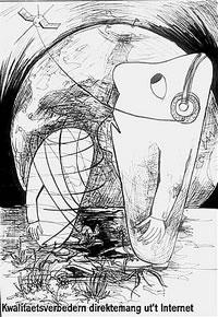 Qualit&auml;&auml;tsverbedern direktemang ut dat Internet. Teknen vun Rudi Witzke. Klick op to'n Vergr&ouml;ttern!