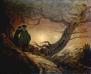 Twee Fr&uuml;nnen in'n Maandschien. Vun C.D.Friedrich