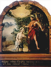 Jesus sin D&ouml;&ouml;p. Bild in'n Lettner