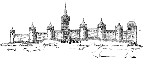 De söben Torms blangen dat Borgdoor. Klick op to'n Vergröttern!