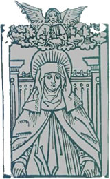 De Hillge Birgitta. Holtsnitt vun 1496