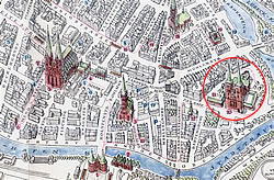 De Dom - rechts - in'n Kringel. To'n Vergröttern klickt Se op! Trüch kaamt Se denn mit'n Zurück-Knoop op de Browser-Symbolliest