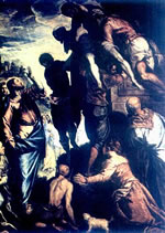 "Die Auferstehung des Lazarus" vun Tintoretto. Klick op to'n Vergr&ouml;ttern!