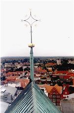 Blick vun'n Dachreiter &ouml;ver't Kopperdack na Oost