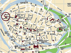 Dat Maria-Magdalenen-Kloster liggt heel wied linkerhand, in'n Krink. -- Klick op to'n Vergr&ouml;ttern!