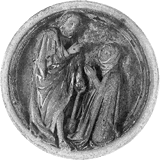 Magdalena un Jesus as Goorner. Slusssteen. Klick op to'n Vergr&ouml;ttern!