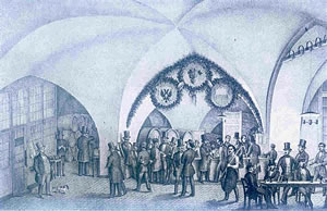 Wiendrinkers in den groten Keller. Klick op to'n Vergröttern!