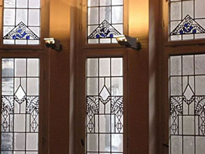 Jugendstil-Glasdetail