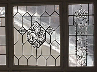 Jugendstil-Glasdetail
